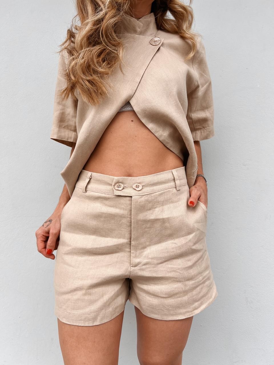Blazer  Linho  Amarula  Eleanor  - MiniMoni