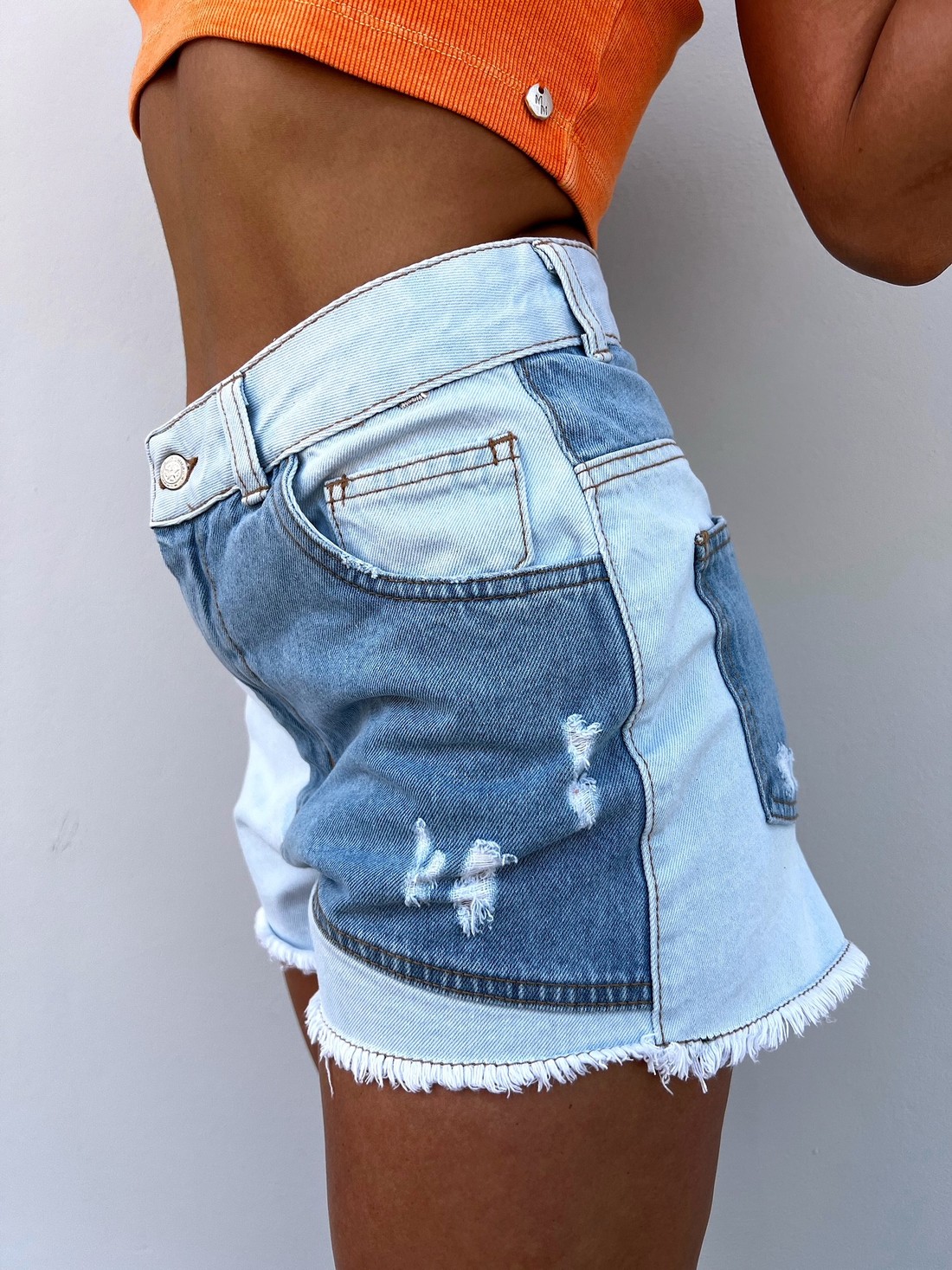 Shorts Jeans Denim Bicolor Soraya