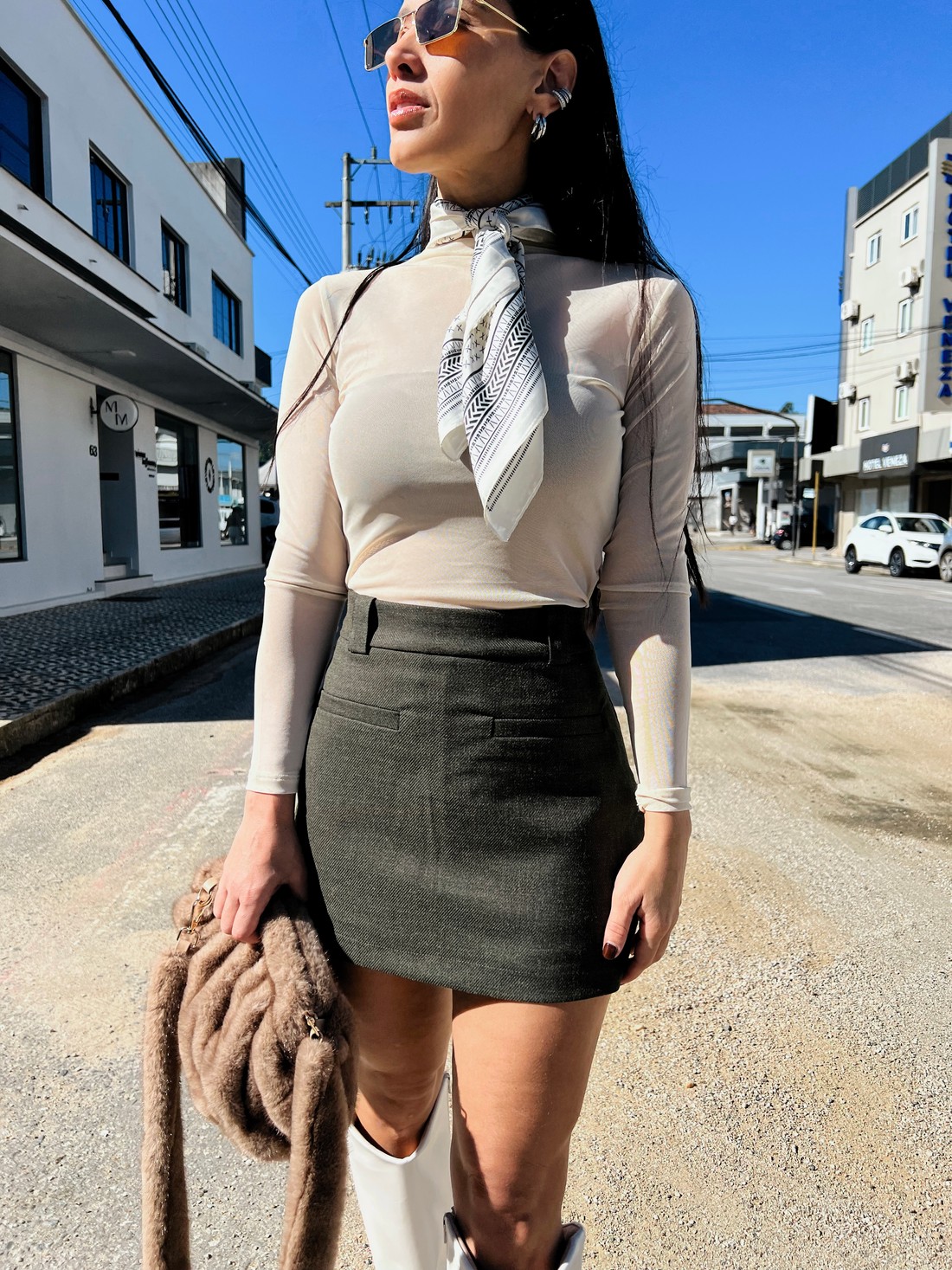 Shorts Saia  Verde Rosamaria - MiniMoni