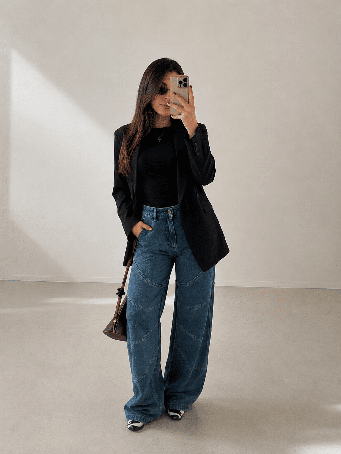Calça Denim Detalhe Elizabeth - MiniMoni Calça Denim Detalhe Elizabeth - MiniMoni