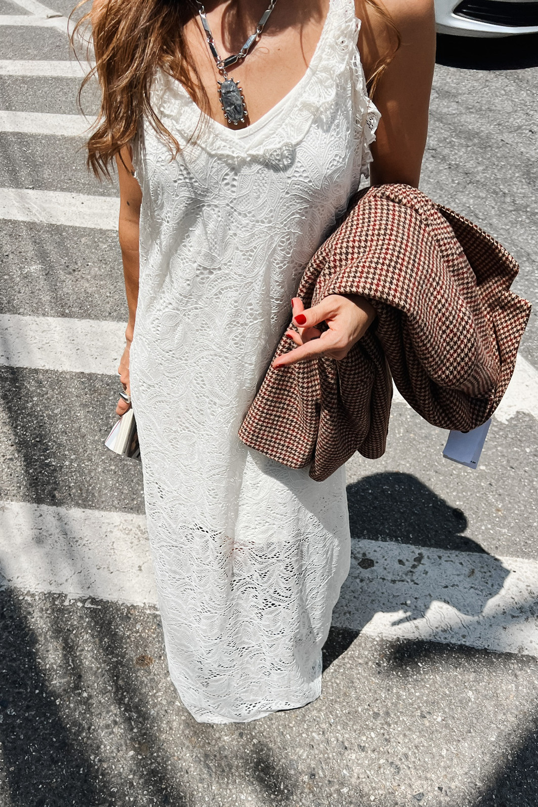 Vestido de Renda Marquesa Off-White - Mini Moni Vestido de Renda Marquesa Off-White - Mini Moni