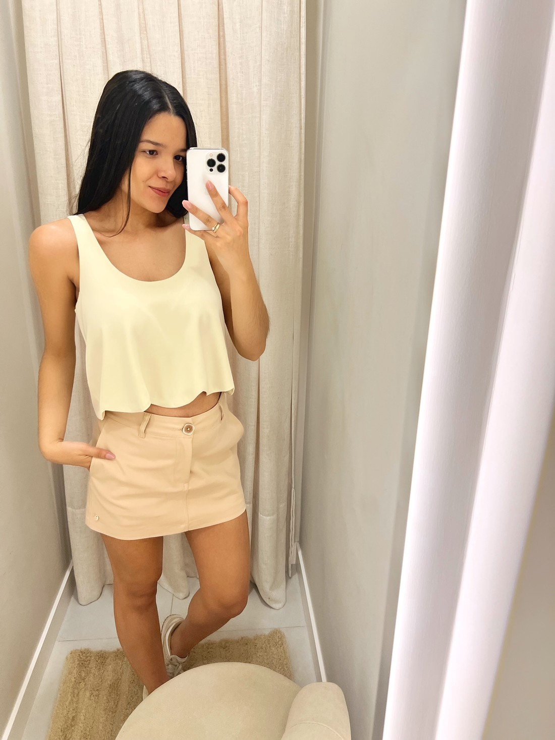 Blusa Feminina De Alça Baunilha Victoria - Mini Moni