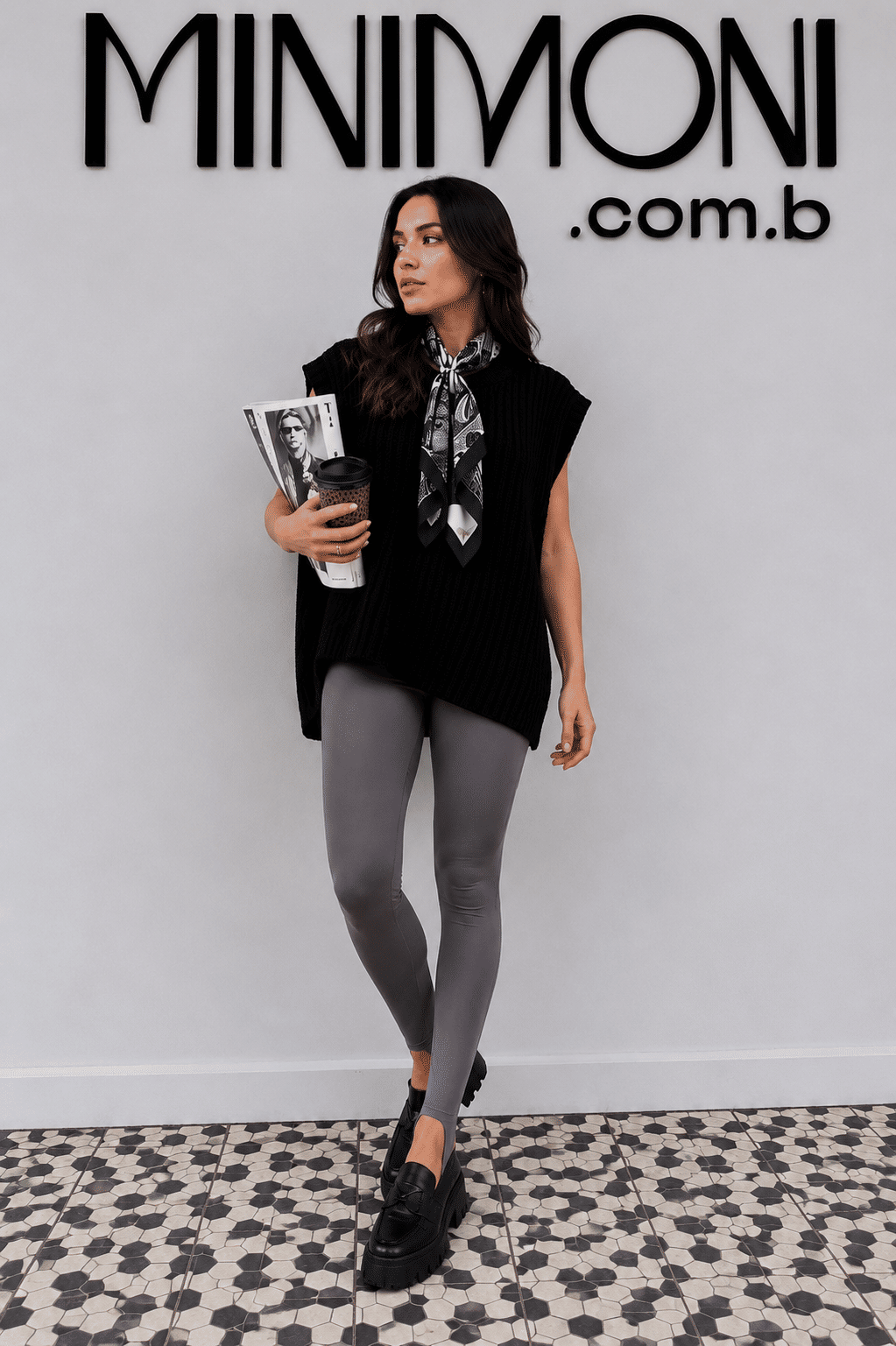 Calça Fusô Cinza - MiniMoni Calça Fusô Cinza - MiniMoni