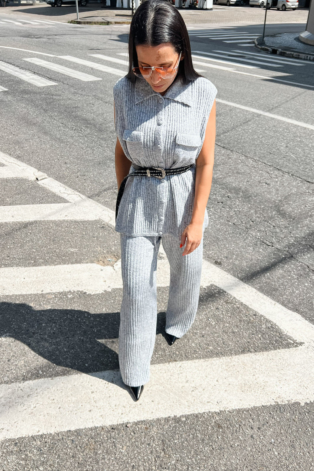 Conjunto de Linha Fiorela Cinza - Mini Moni Conjunto de Linha Fiorela Cinza - Mini Moni