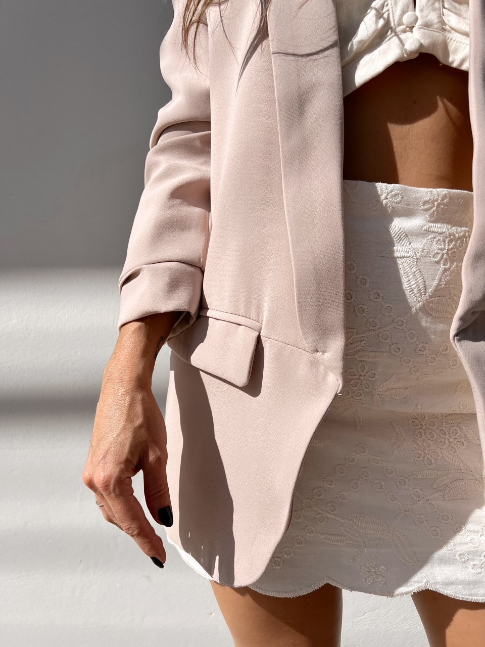 Blazer Alfaiataria Forrado Lilian Manga 7/8 Hummus Blazer Alfaiataria Forrado Lilian Manga 7/8 Hummus