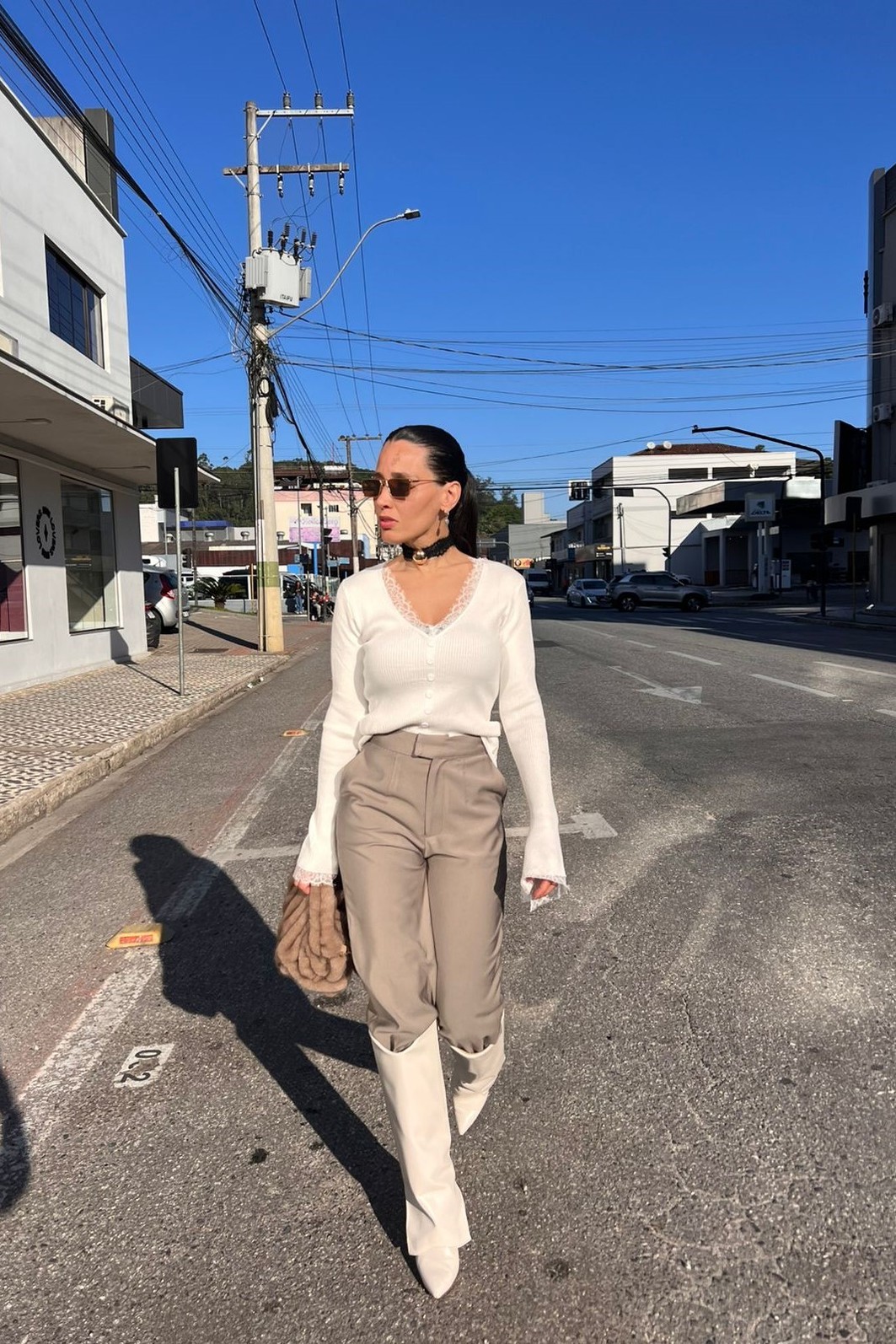 Blusa Off  Lã Eleonora- MiniMoni