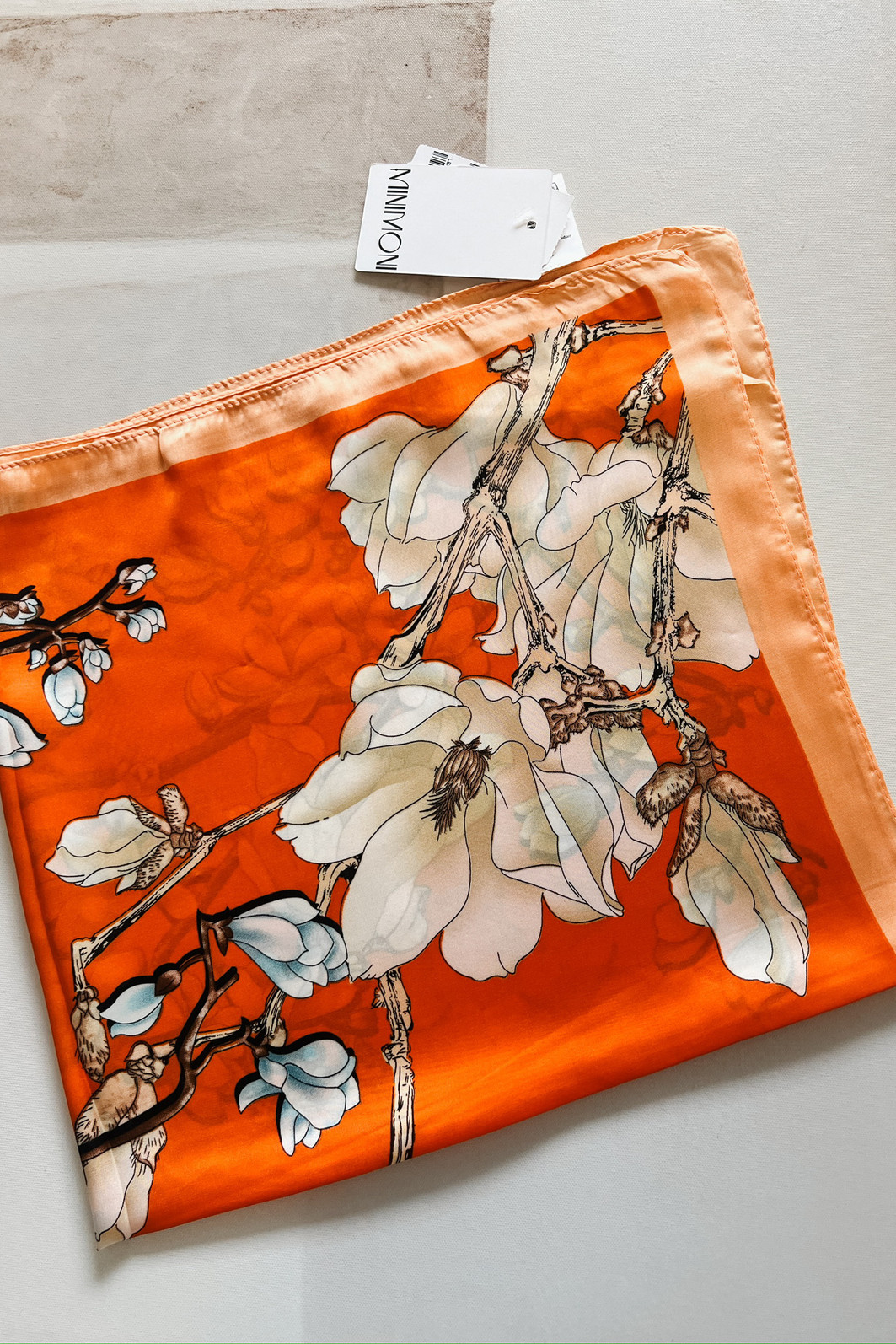 Lenço de Seda Floral - Mini Moni