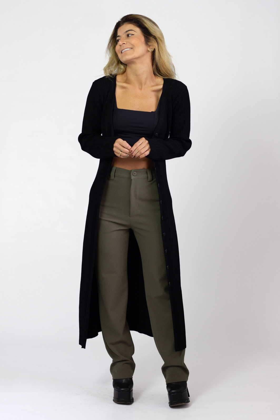 Cardigan Preto Lorine - Mini Moni