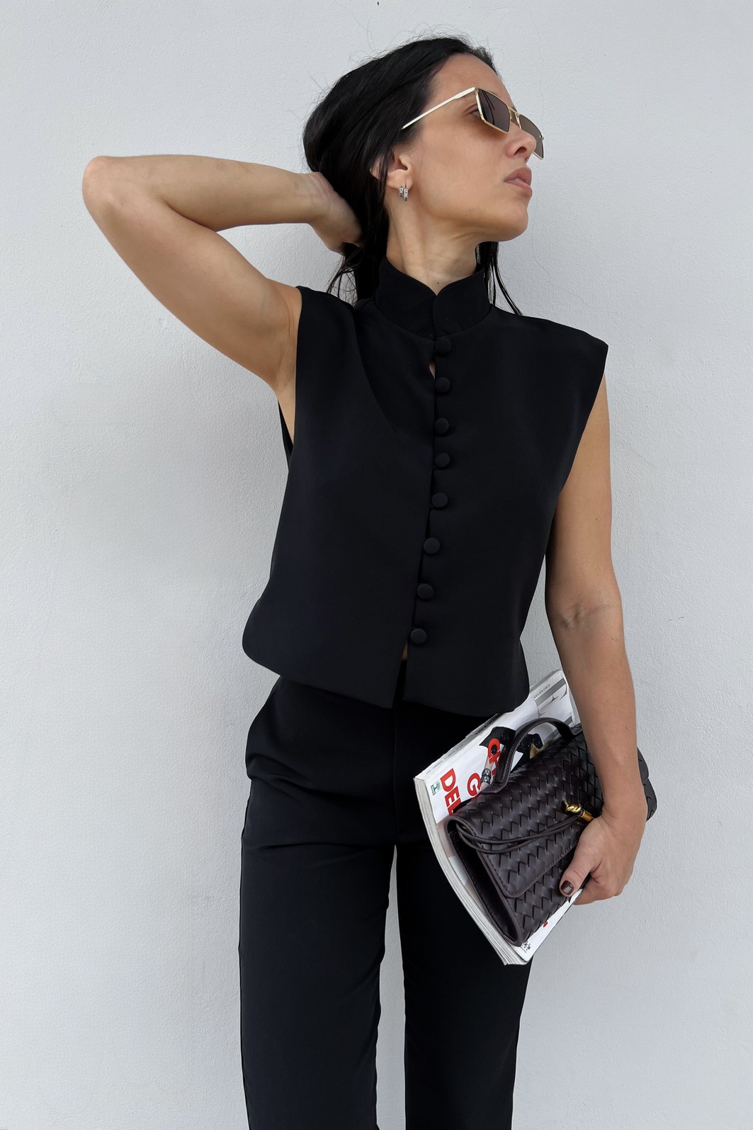 Colete Alfaiataria Preto Isadora - MiniMoni