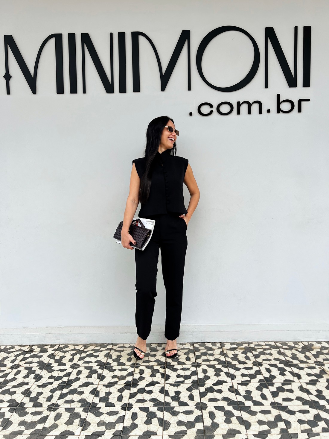 Calça Alfaiataria Preta Isadora - MiniMoni