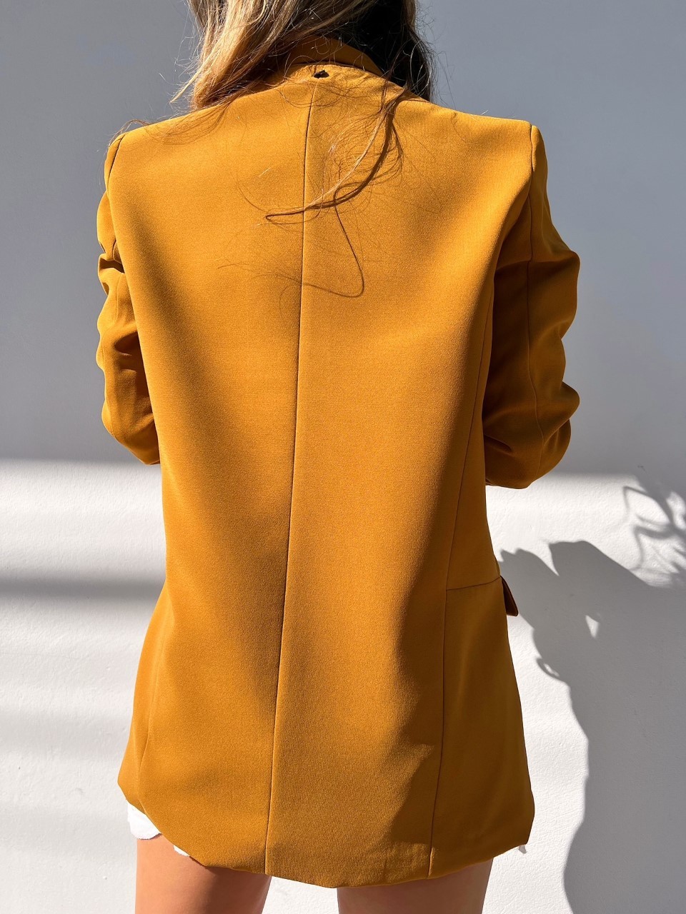 Blazer Alfaiataria Forrado Lilian Manga 7/8 Carvalho