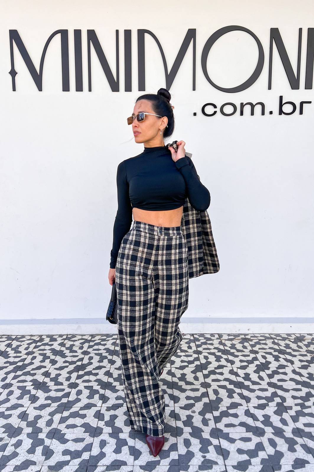 Cropped Preto Carolina - MiniMoni Cropped Preto Carolina - MiniMoni
