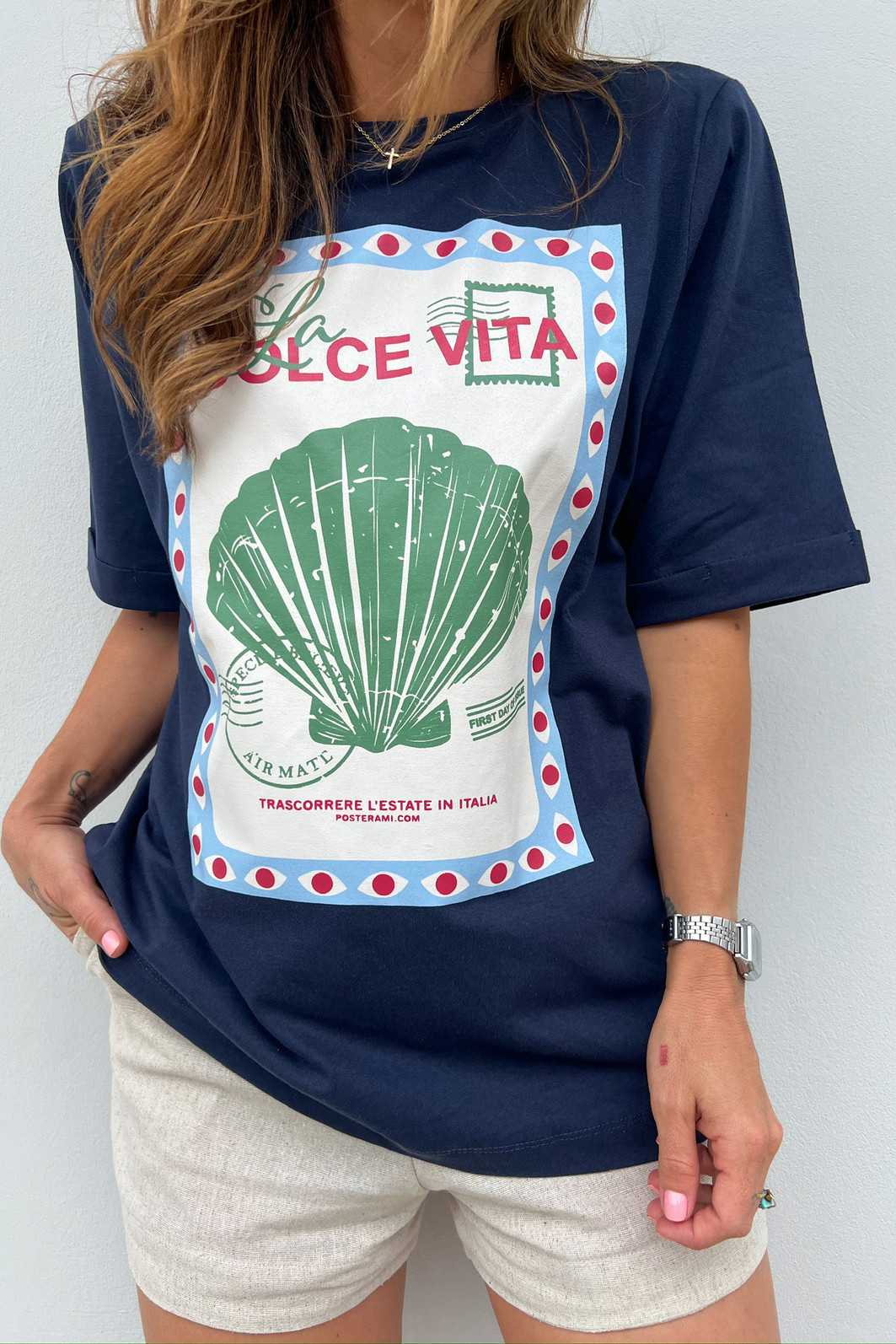 T-shirt Azul Marinho Dolce Vita - Mini Moni