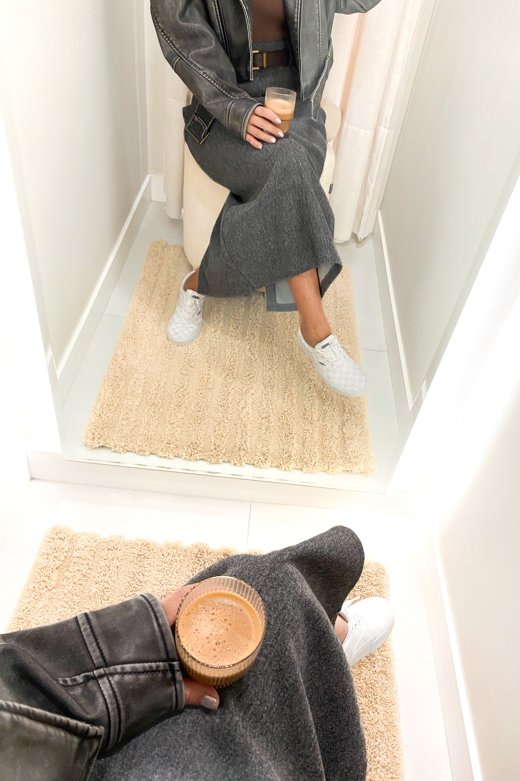 Saia Midi Mescla de Lã Olga - Mini Moni