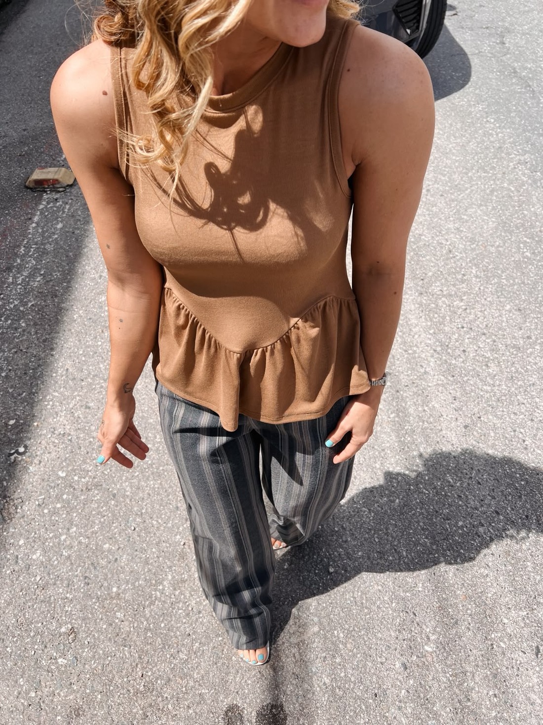 Blusa Poliana Café Gelado - MiniMoni Blusa Poliana Café Gelado - MiniMoni