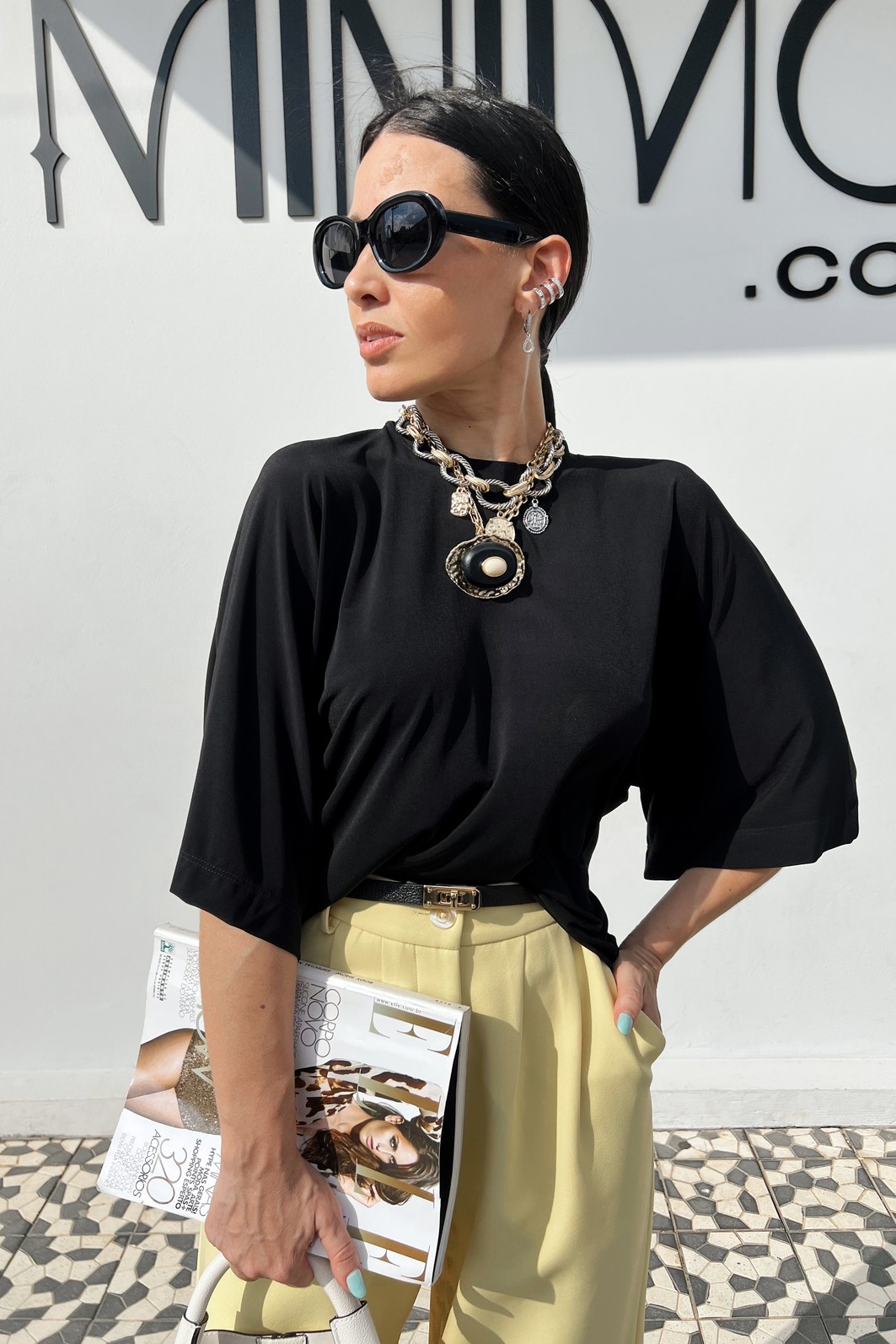 Tee Preta Margela - MiniMoni Tee Preta Margela - MiniMoni