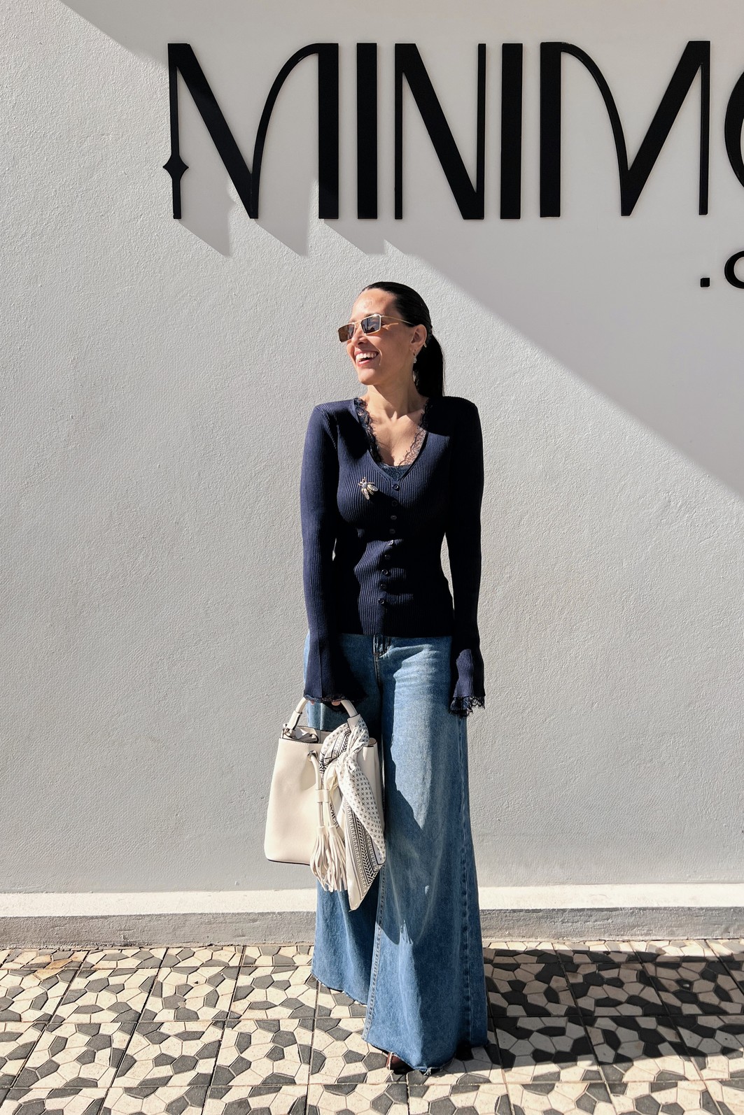 Blusa Azul Marinho   Lã Eleonora- MiniMoni