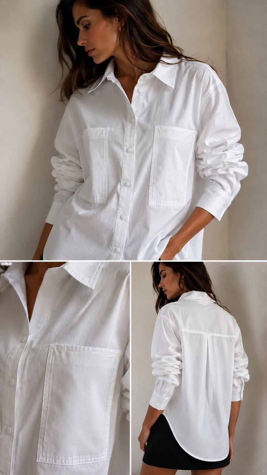 Camisa Sarjinha Branco Helen - MiniMoni Camisa Sarjinha Branco Helen - MiniMoni