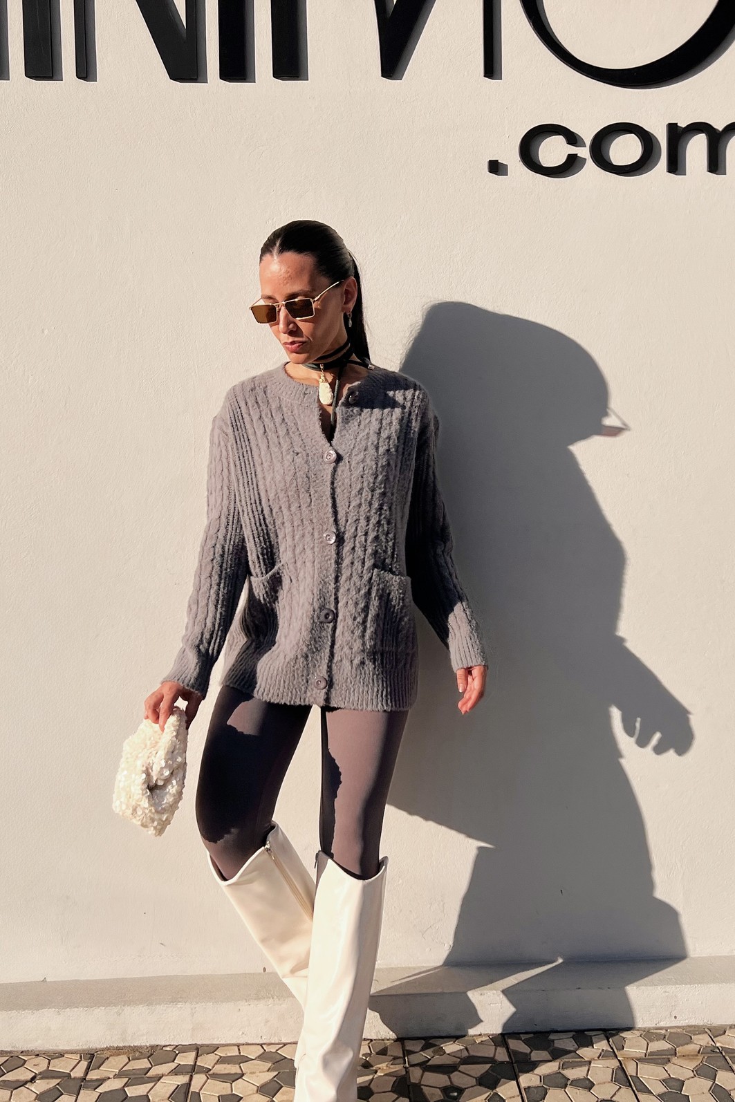 Cardigan Cinza Otilia - MiniMoni Cardigan Cinza Otilia - MiniMoni