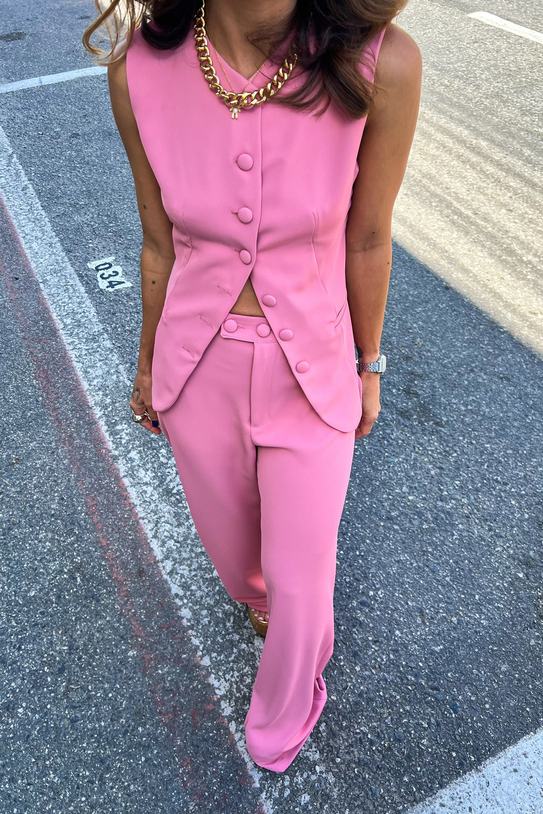 Colete de Alfaiataria Lorena Rosa - Mini Moni