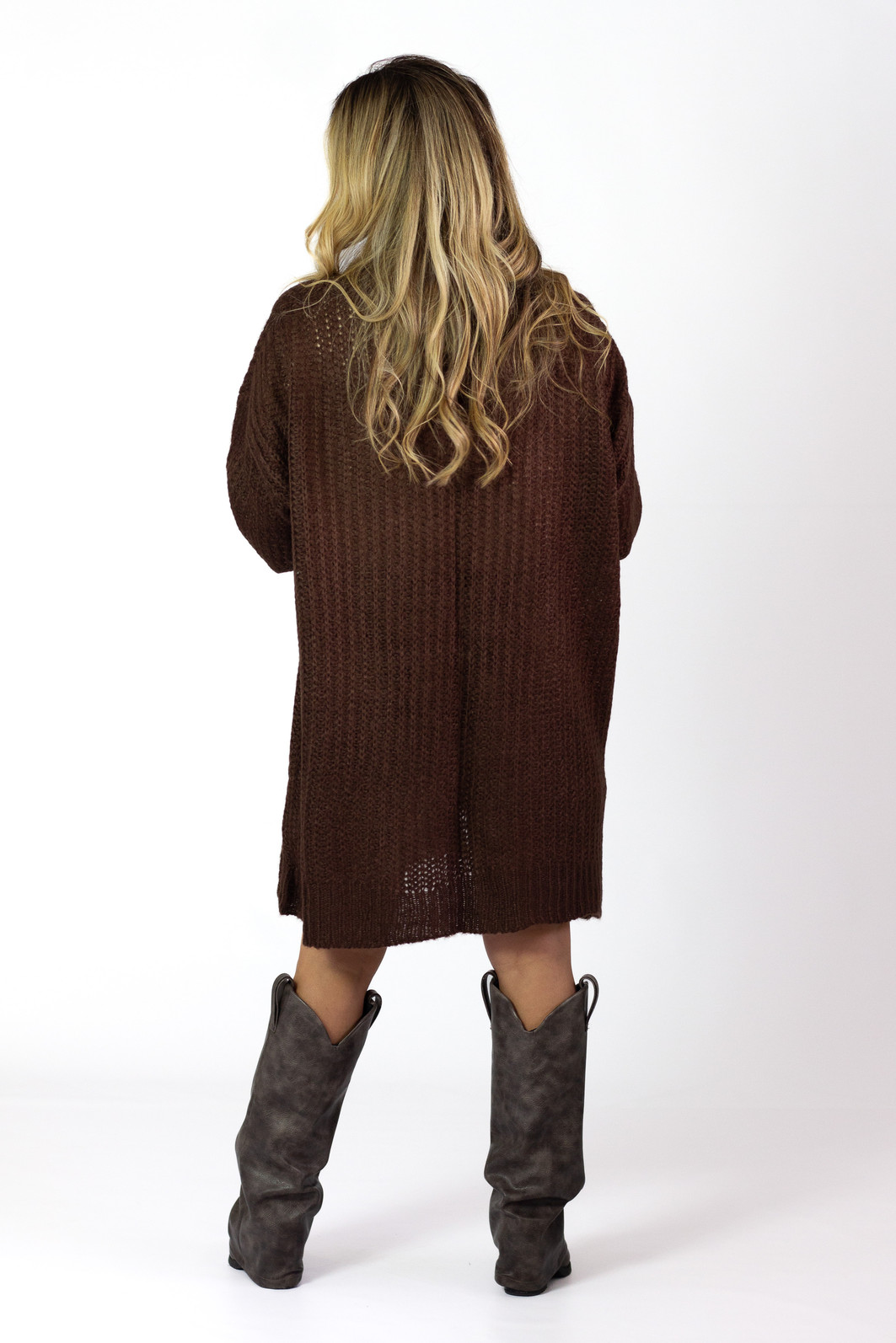 Maxi Casaco de Lã Marrom Chocolate Vintage - Mini Moni