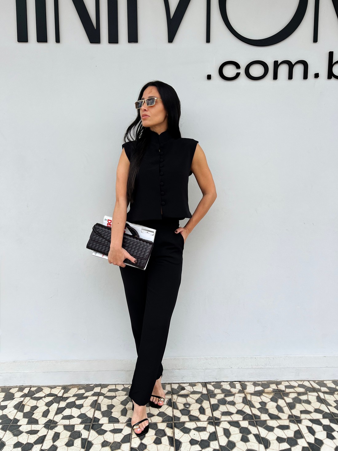 Calça Alfaiataria Preta Isadora - MiniMoni