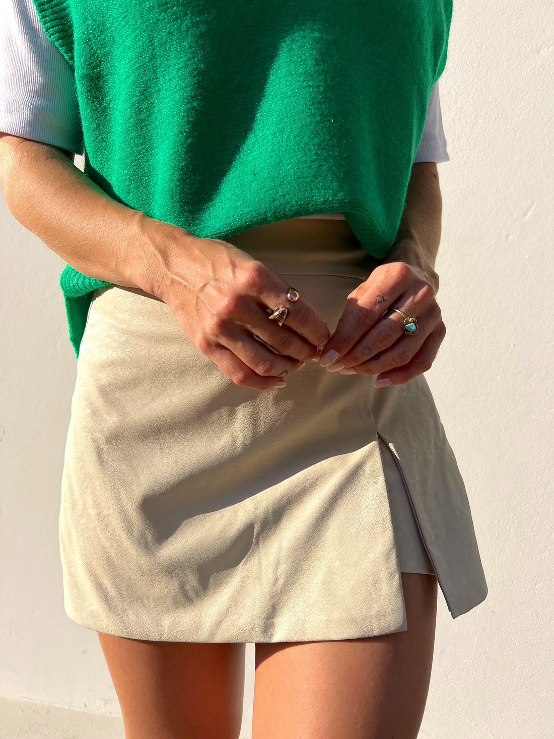 Shorts Saia Joanna Baunilha