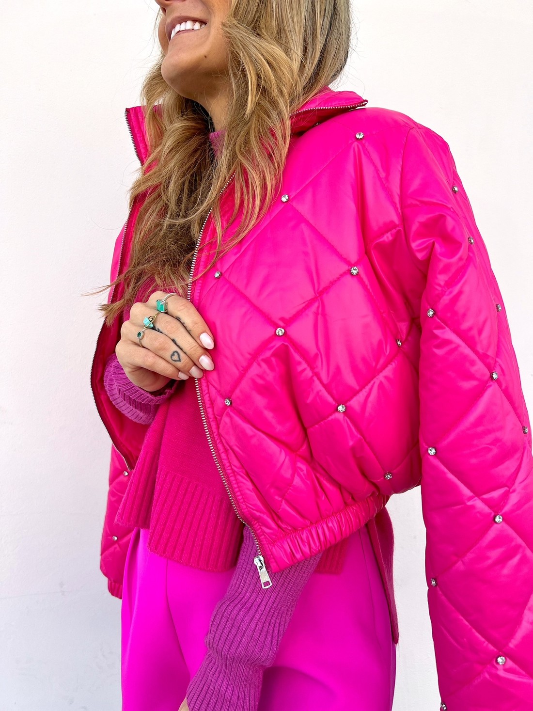 Shorts Rosa Valentino Alfaiataria Marina