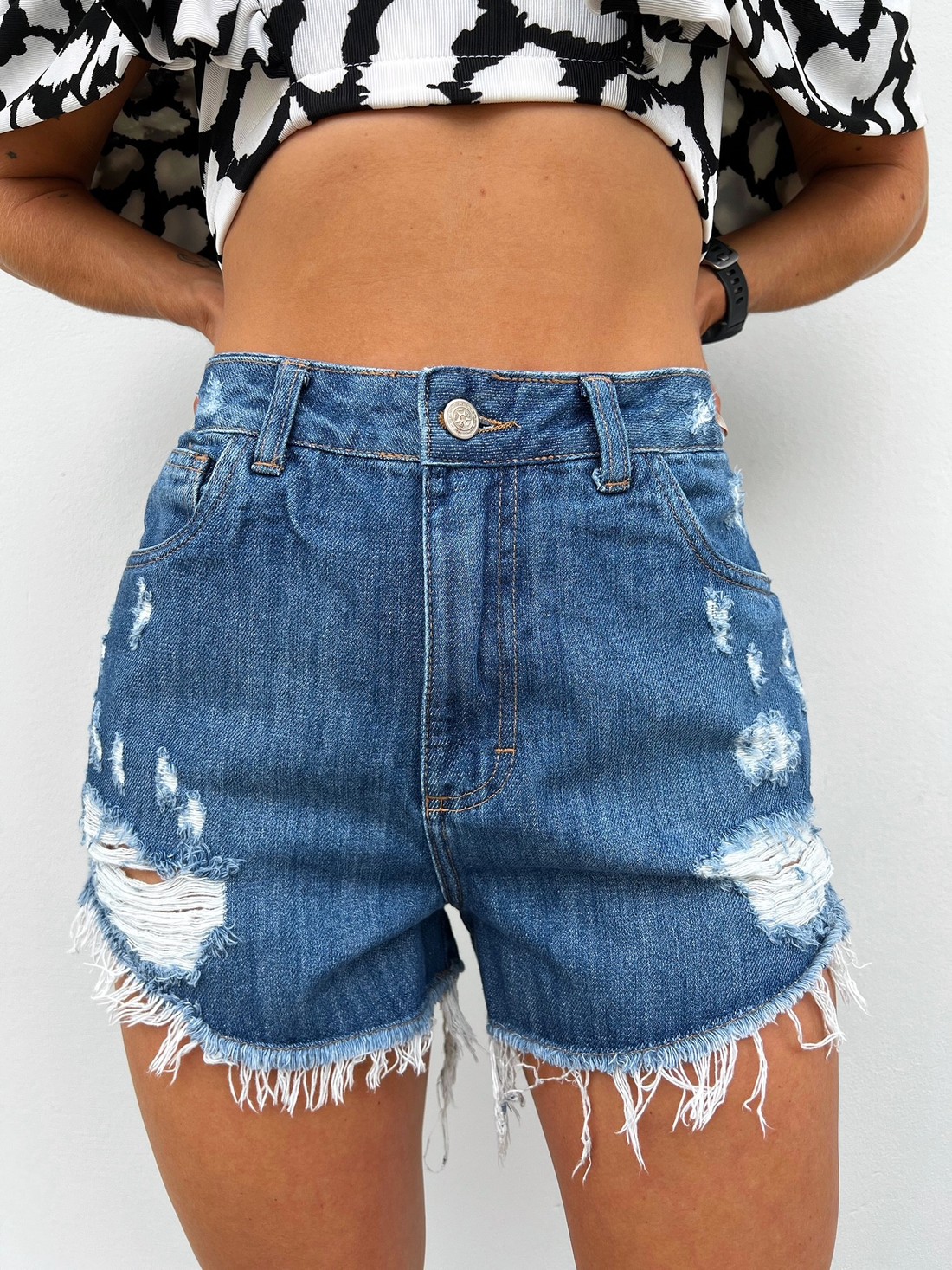 Shorts Luisa Jeans Denim Destroyed
