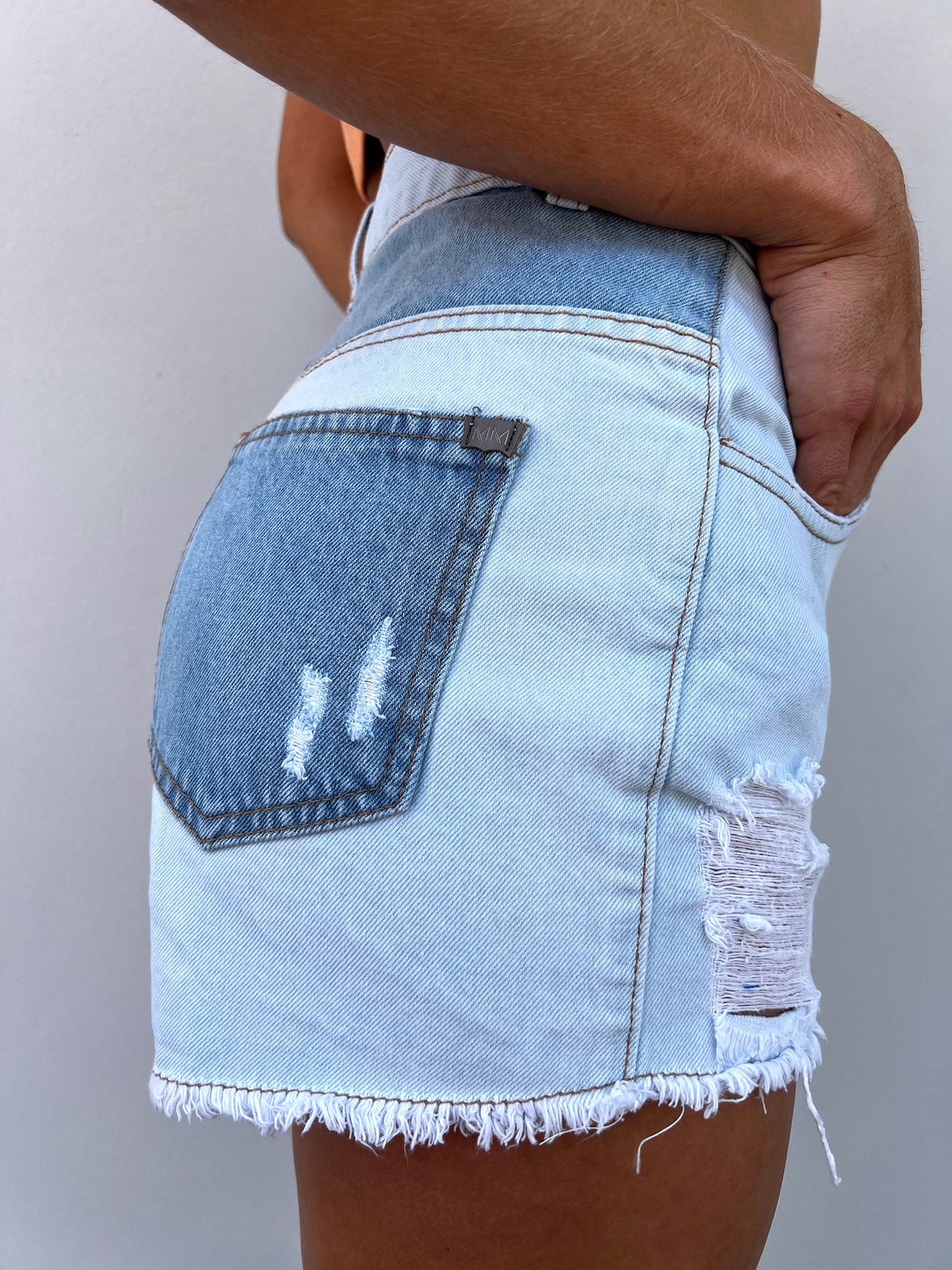 Shorts Jeans Denim Bicolor Soraya