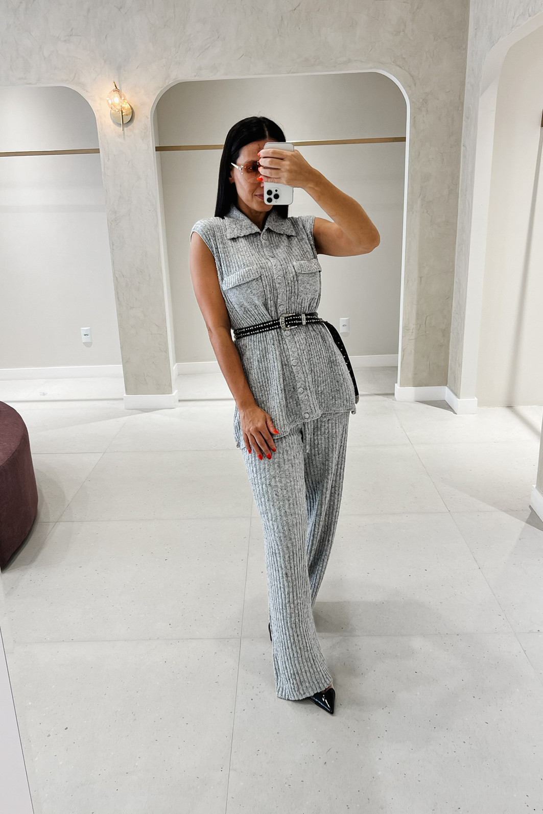 Conjunto de Linha Fiorela Cinza - Mini Moni Conjunto de Linha Fiorela Cinza - Mini Moni