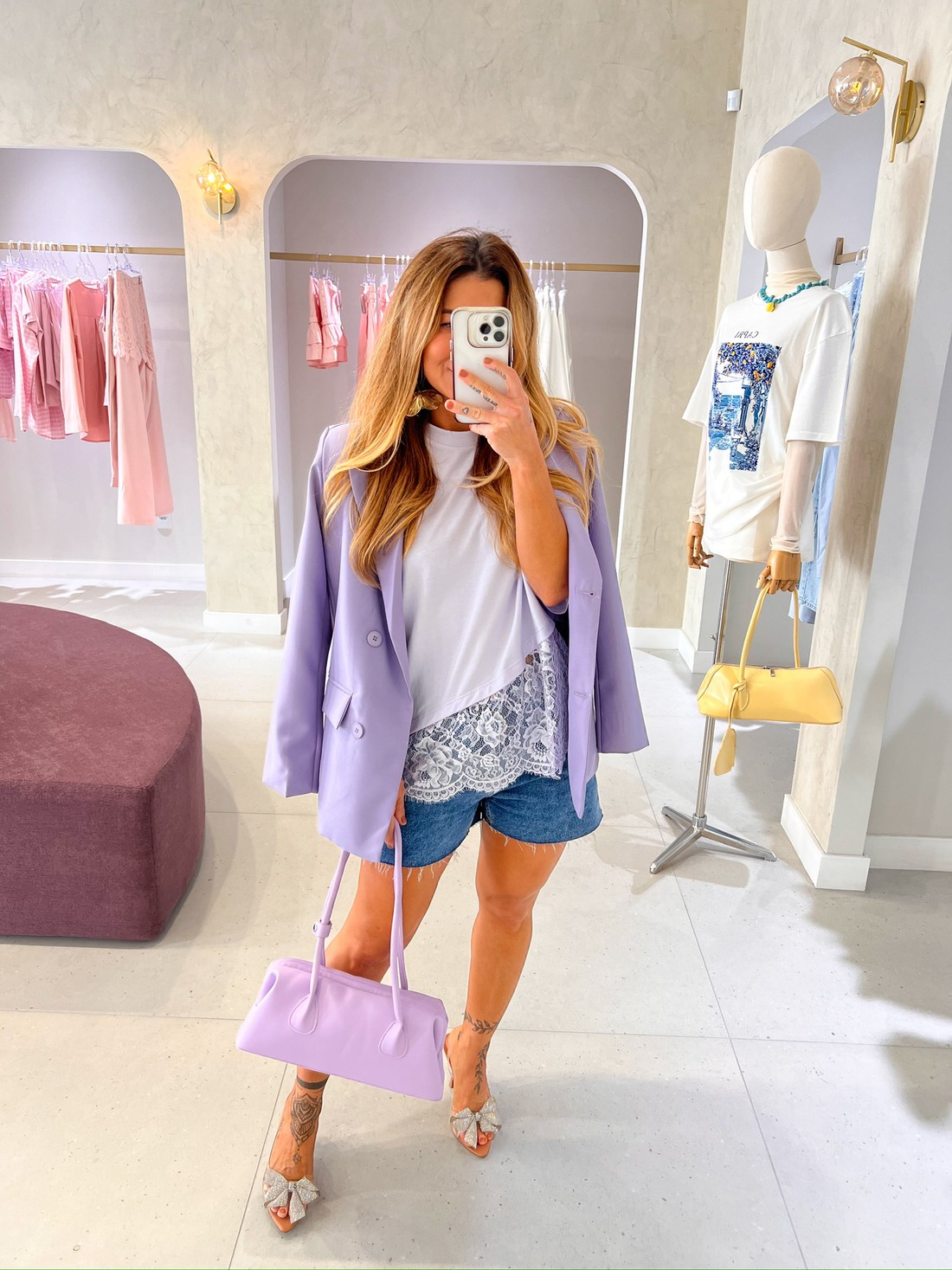Tee Lilas Renda Zendaya - MiniMoni Tee Lilas Renda Zendaya - MiniMoni