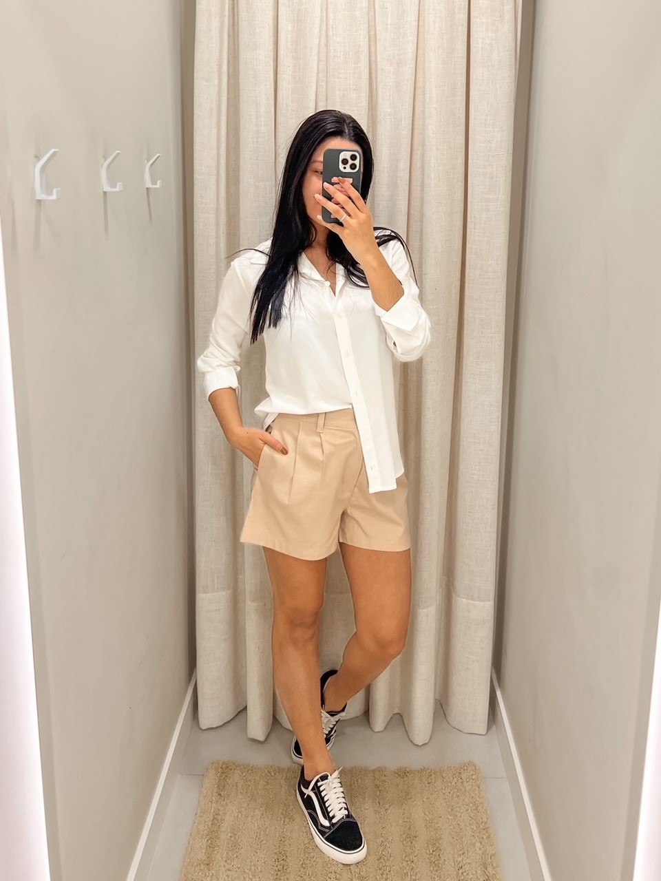 Short De Linho Feminino Bege Sofia - Mini Moni