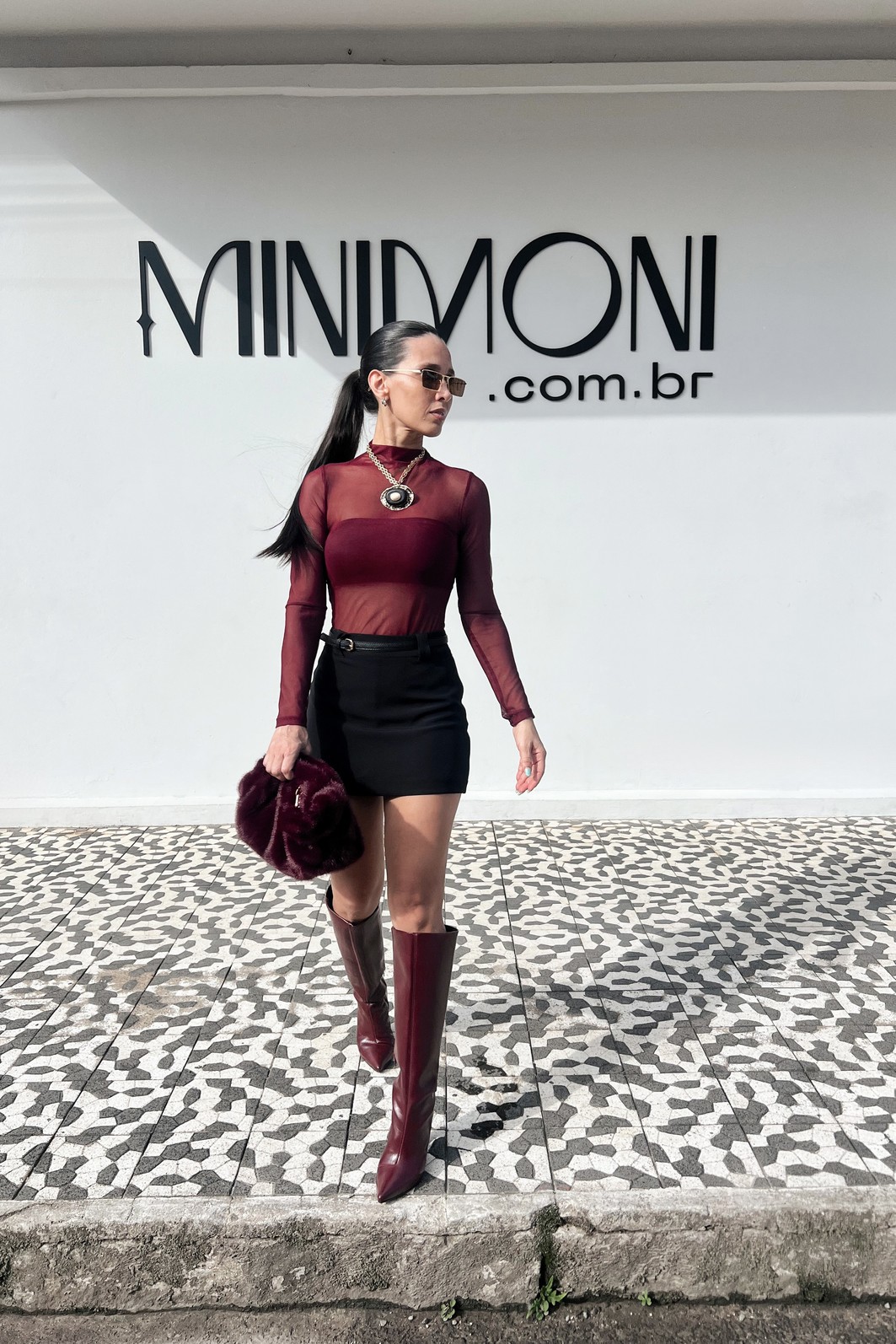 Shorts Saia Preto Isadora - MiniMoni