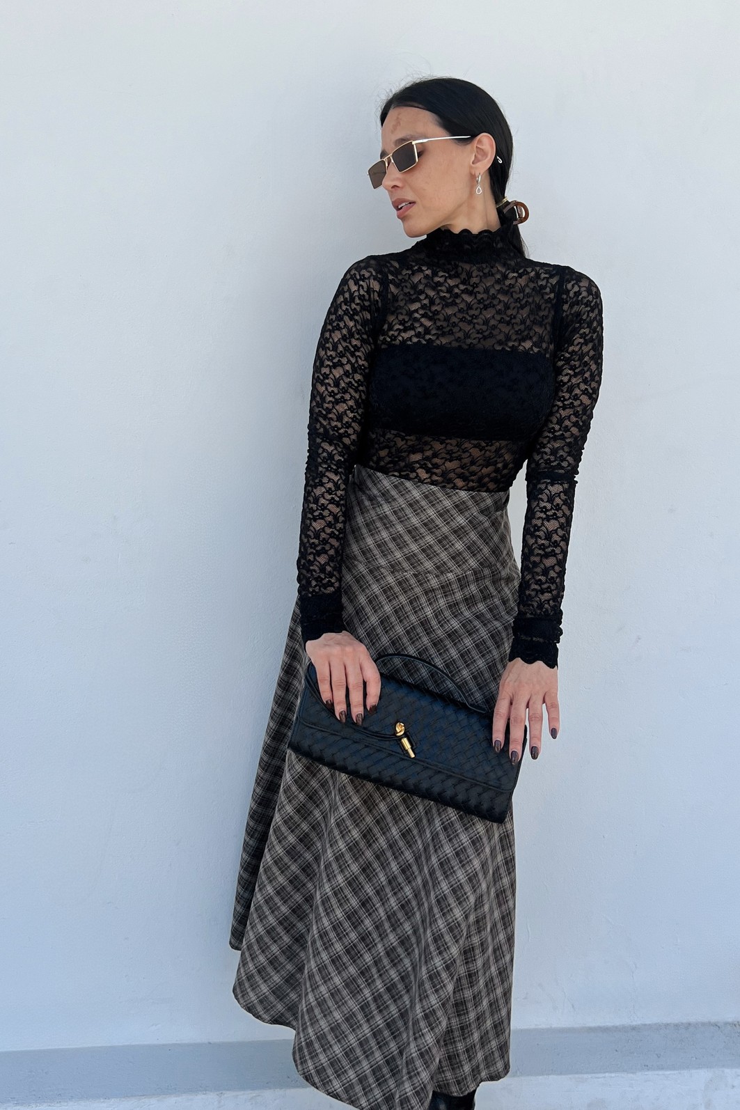 Saia Longa Xadrez Dolly - MiniMoni