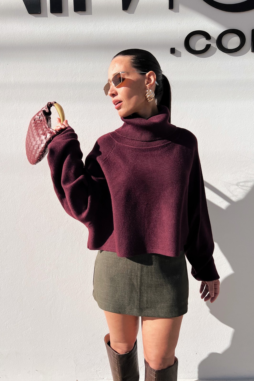 Blusa Modal  Malbec  Zoe  - MiniMoni