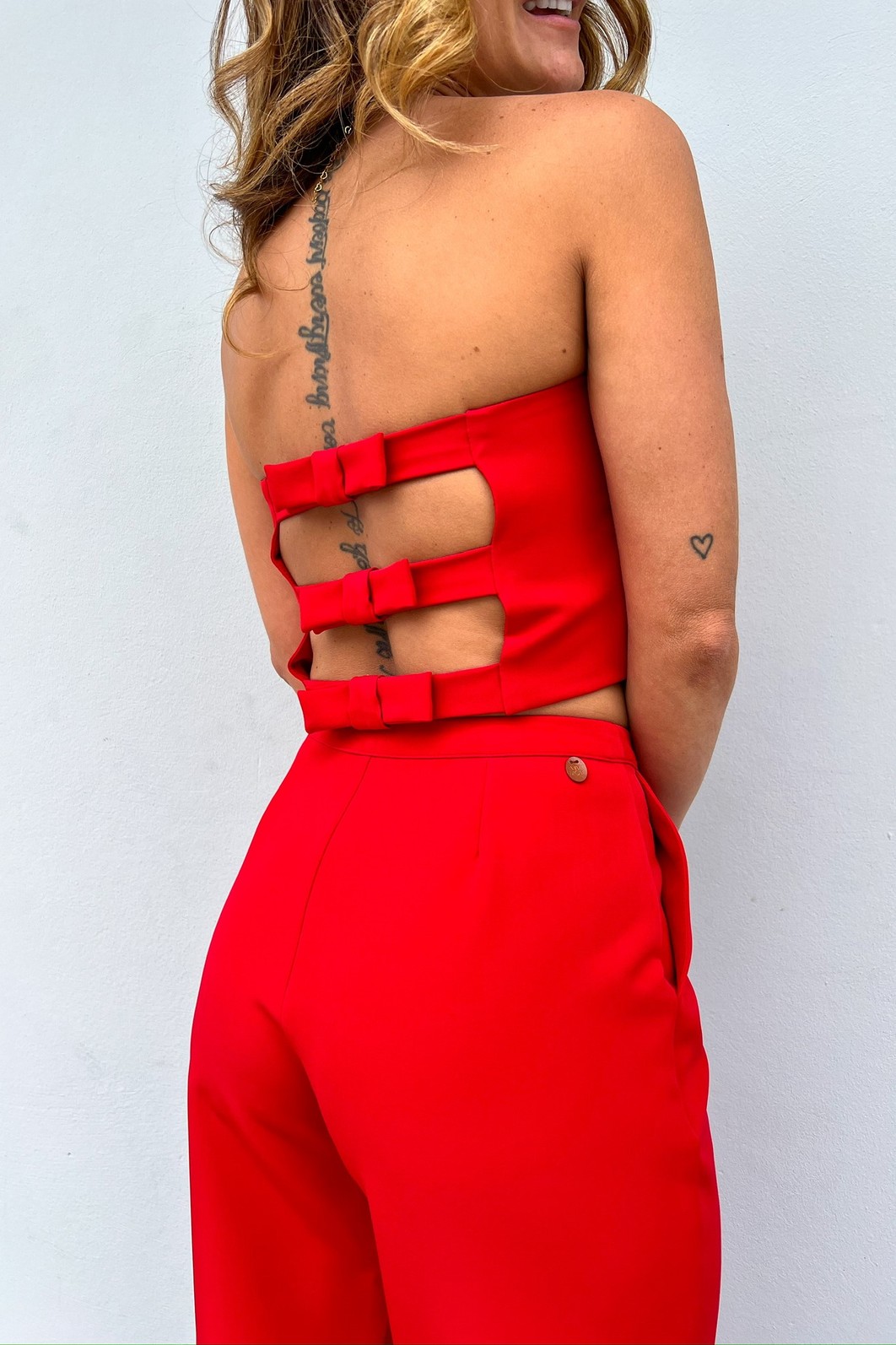 Top Cropped Vermelho Sienna - MiniMoni Top Cropped Vermelho Sienna - MiniMoni