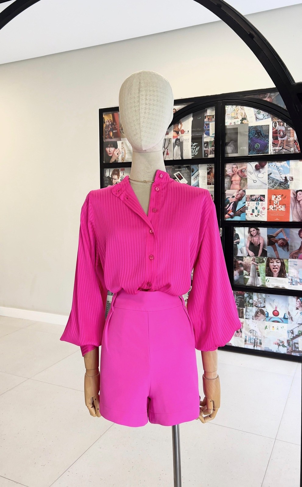 Camisa Feminina Rosa Valentino Isadora - Mini Moni Camisa Feminina Rosa Valentino Isadora - Mini Moni