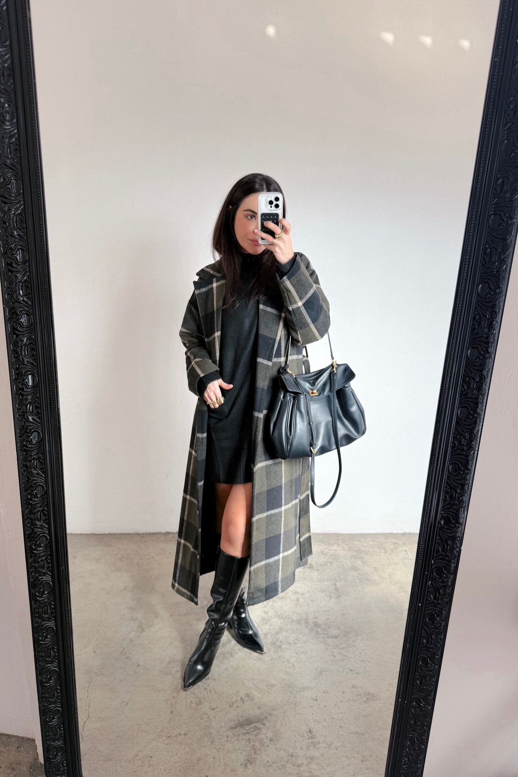 Sobretudo Xadrez de Lã Verde - Mini Moni Sobretudo Xadrez de Lã Verde - Mini Moni