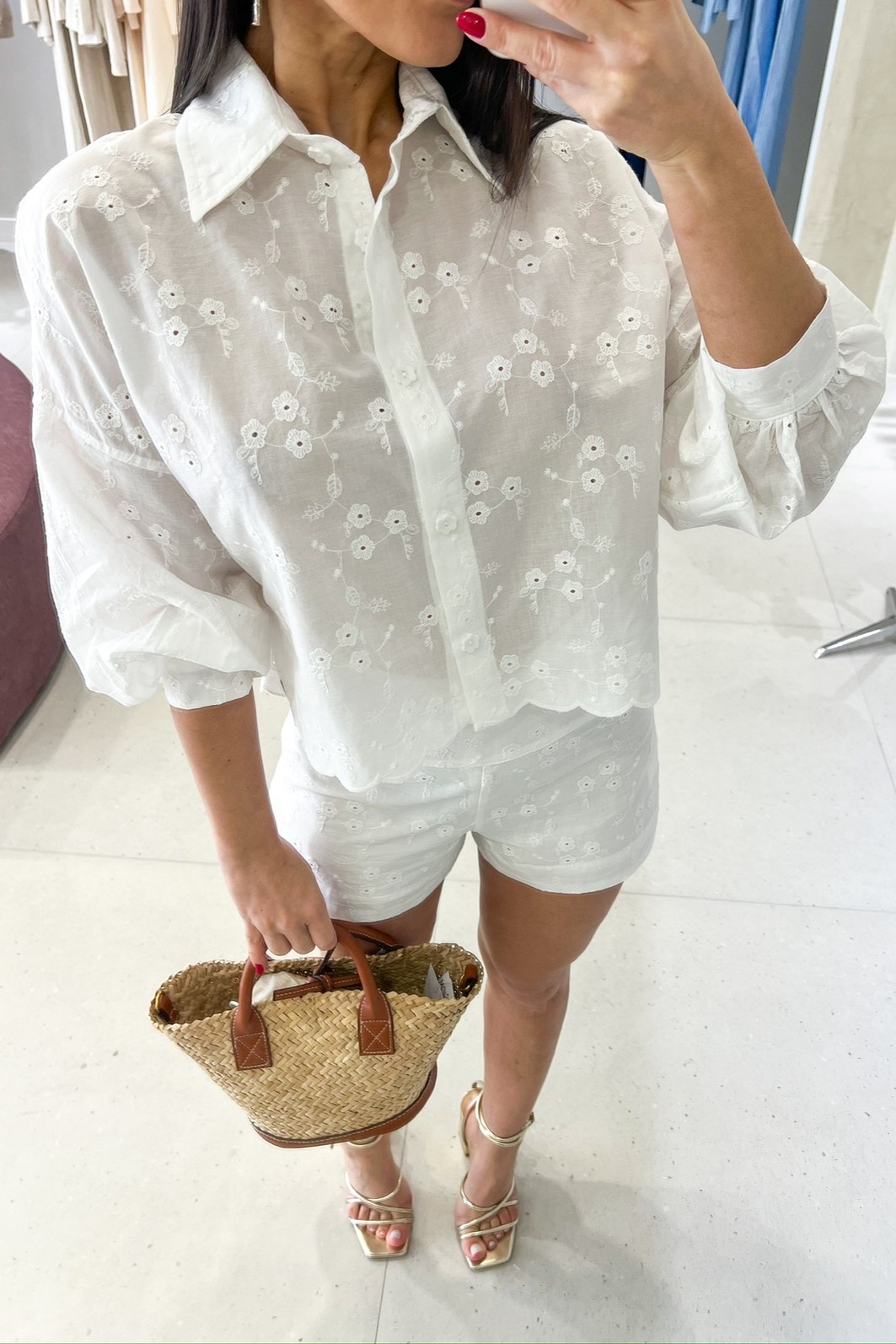 Camisa Laise Branca Morgana - MiniMoni