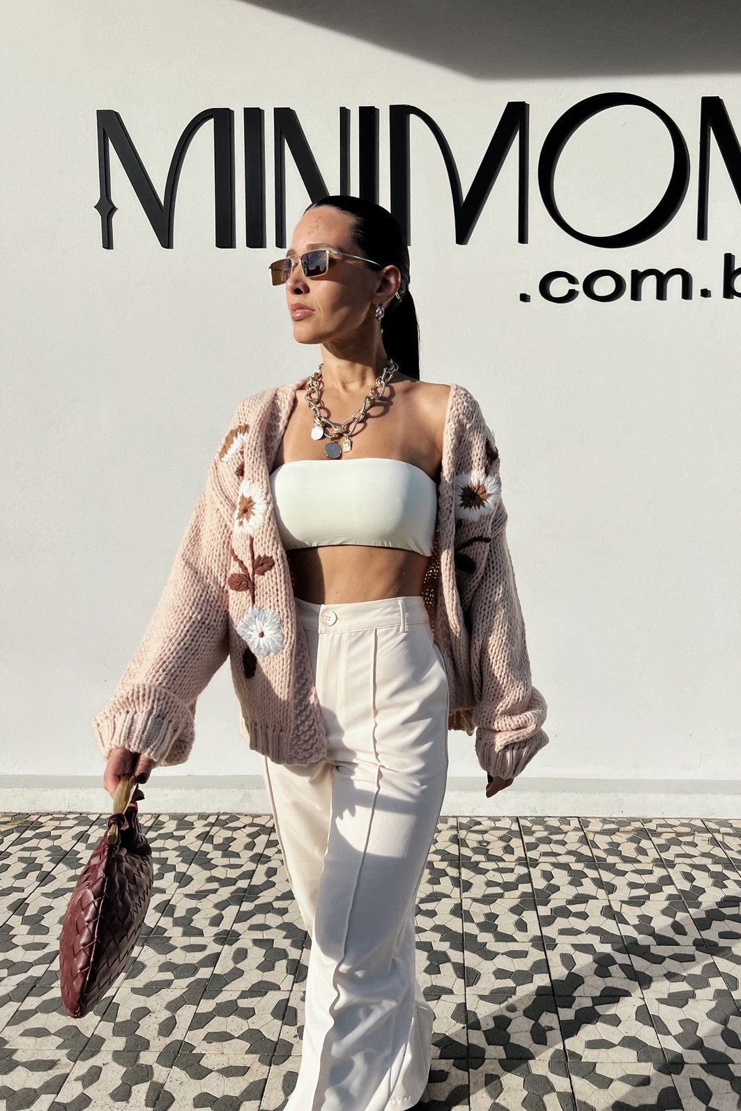 Cardigam  Nozes Floral Carlota - MiniMoni