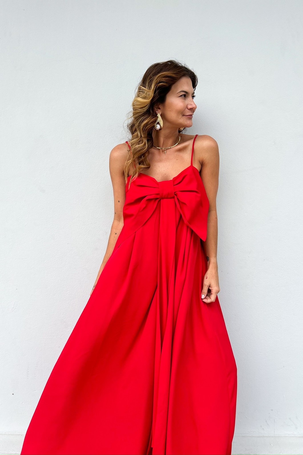 Vestido Longo Vermelho Lady - MiniMoni Vestido Longo Vermelho Lady - MiniMoni