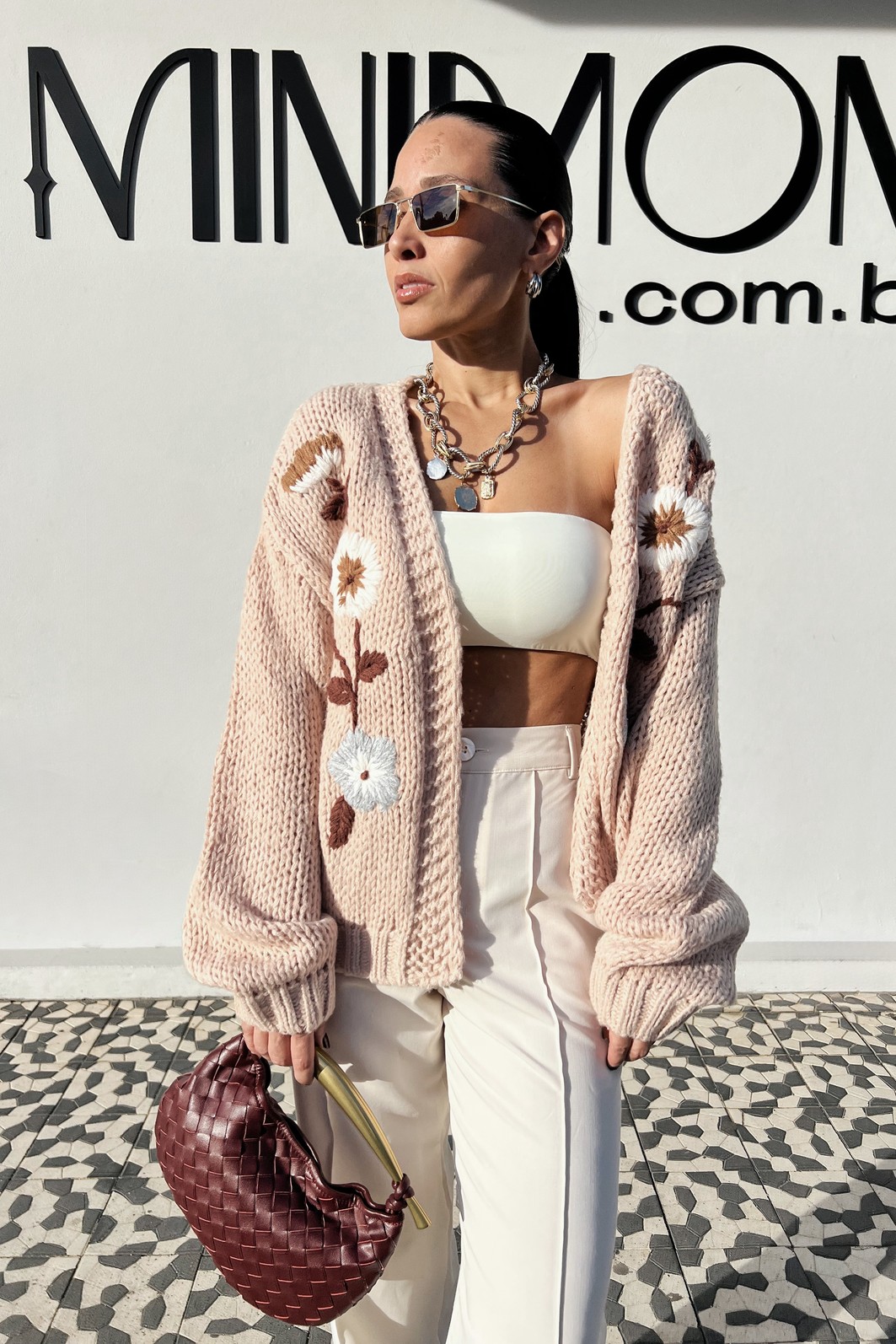 Cardigam  Nozes Floral Carlota - MiniMoni