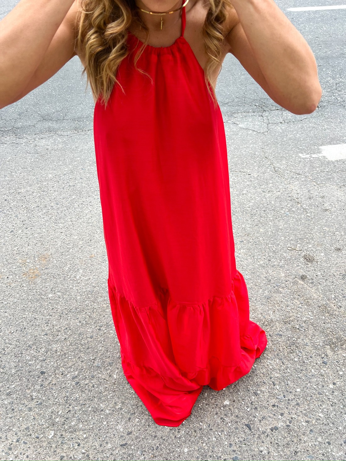 Vestido Longo Vermelho Isis - MiniMoni Vestido Longo Vermelho Isis - MiniMoni