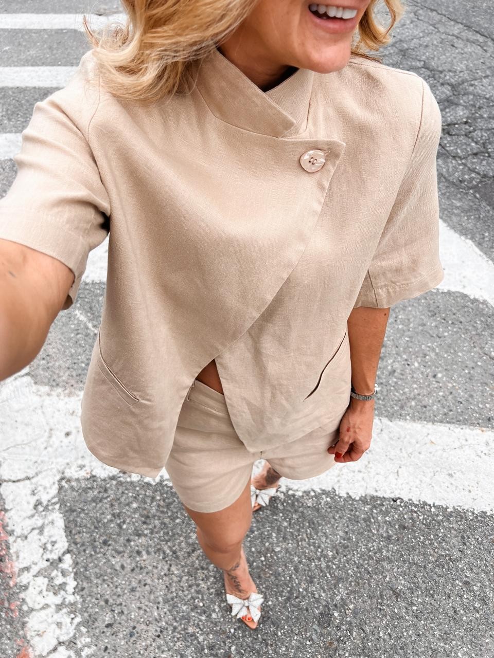 Blazer  Linho  Amarula  Eleanor  - MiniMoni
