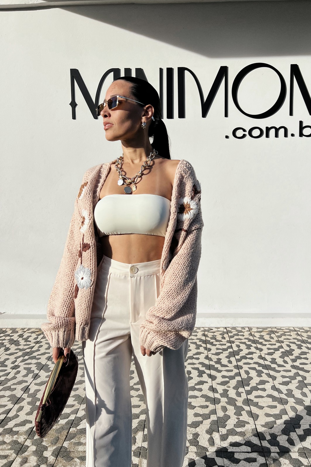 Cardigam  Nozes Floral Carlota - MiniMoni