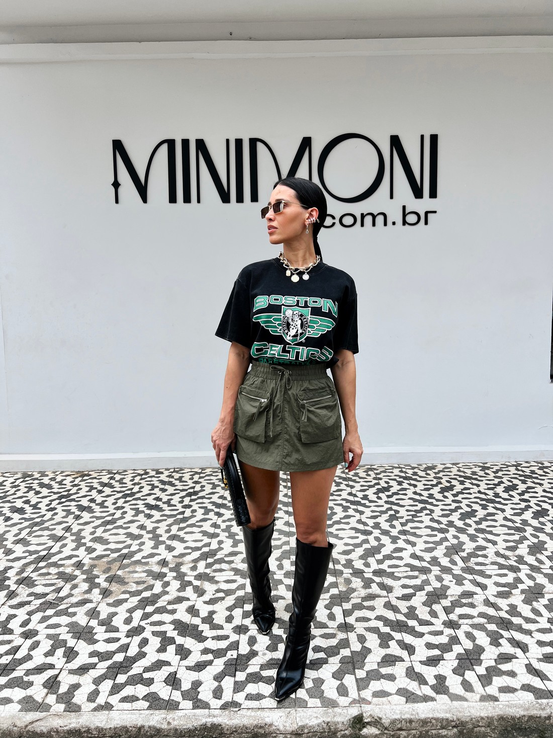 Shorts Saia Mia Verde - MiniMoni