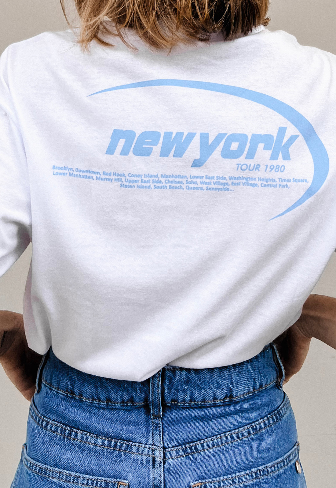 Blusa T-Shirt Branca New York - Mini Moni