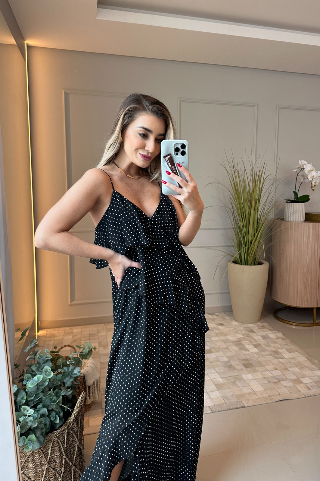 Vestido de Poá Polka Isis  - Mini Moni