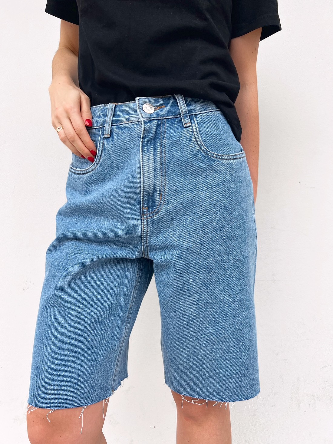 Bermuda Jorts Feminina Denim Antônia - Mini Moni